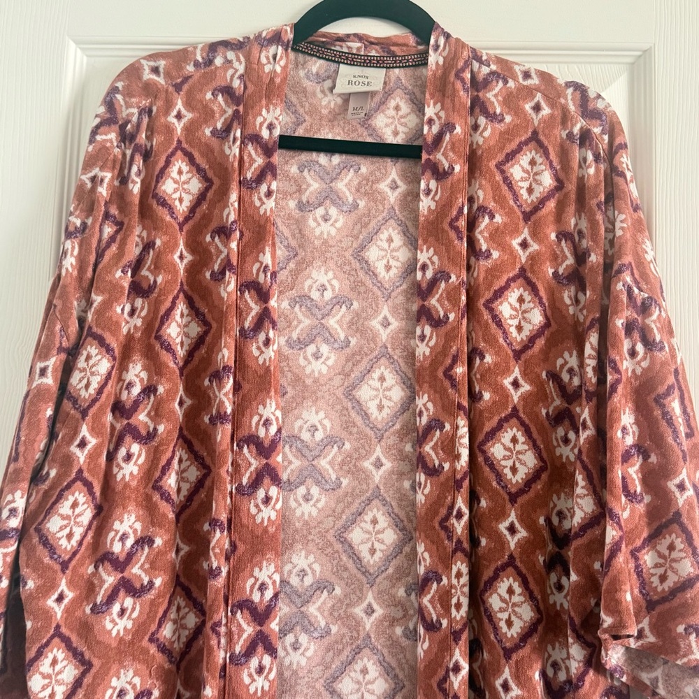 πΌ Knox Rose Terracotta and Cream Boho Print Kimono - Picture 5 of 9